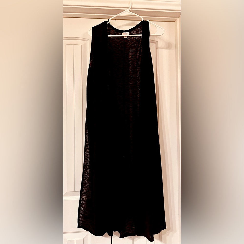 LuLaRoe Elegant Black long kimono